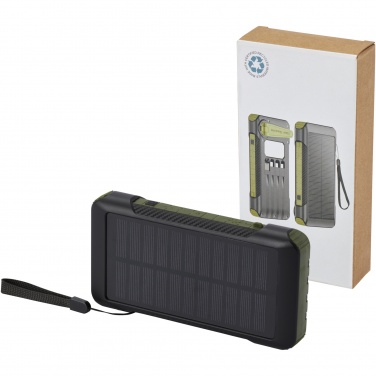 Logotrade Geschäftsgeschenke das Foto: Soldy 10.000 mAh Solardynamo-Powerbank aus recyceltem GRS Kunststoff 