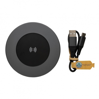 Logotrade Werbegeschenke das Foto: Terra 10W Wireless Charger aus RCS recyceltem Aluminium