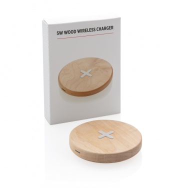 Logotrade werbemittel das Foto: 5W Wirless-Charger aus Holz