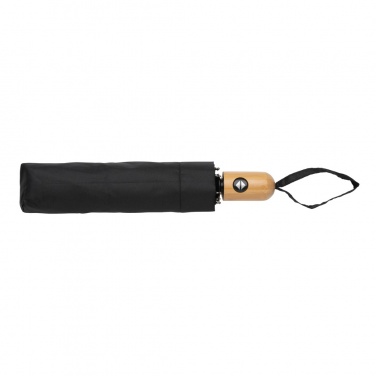Logotrade Werbeartikel das Foto: 21" Impact AWARE™ RPET 190T Bambus-Schirm autom. open/close
