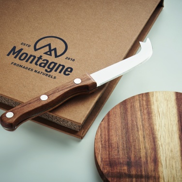 Logotrade Werbegeschenke das Foto: Käsebrett-Set Akazie Dresden