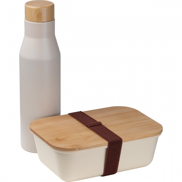 Logotrade Logogeschenke das Foto: Set Lunchbox mit Edelstahlflasche Toronto