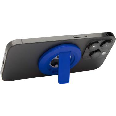 Logotrade Werbegeschenke das Foto: Ain Magnetische Smartphonehalterung  aus recyceltem Kunststoff mit Flaschenöffner
