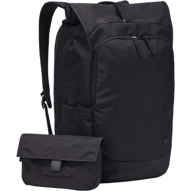 Logotrade Werbeartikel das Foto: Case Logic Variate 17" erweiterbarer Rolltop Laptop Rucksack aus recyceltem Material