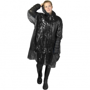 Logo trade corporate gifts image of: Ziva disposable rain poncho with storage pouch