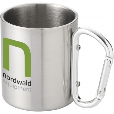 Logo trade corporate gifts image of: Alps 200 ml insulated mug with carabiner