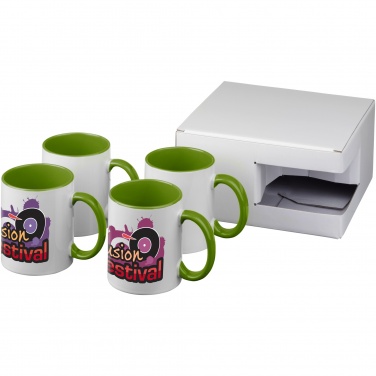 Logo trade promotional merchandise image of: Ceramic sublimation mug 4-pieces gift set