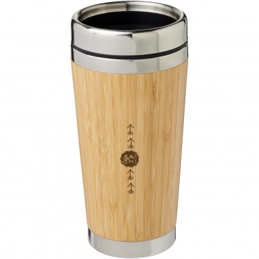 Logotrade promotional item picture of: Bambus 450 ml tumbler with bamboo outer
