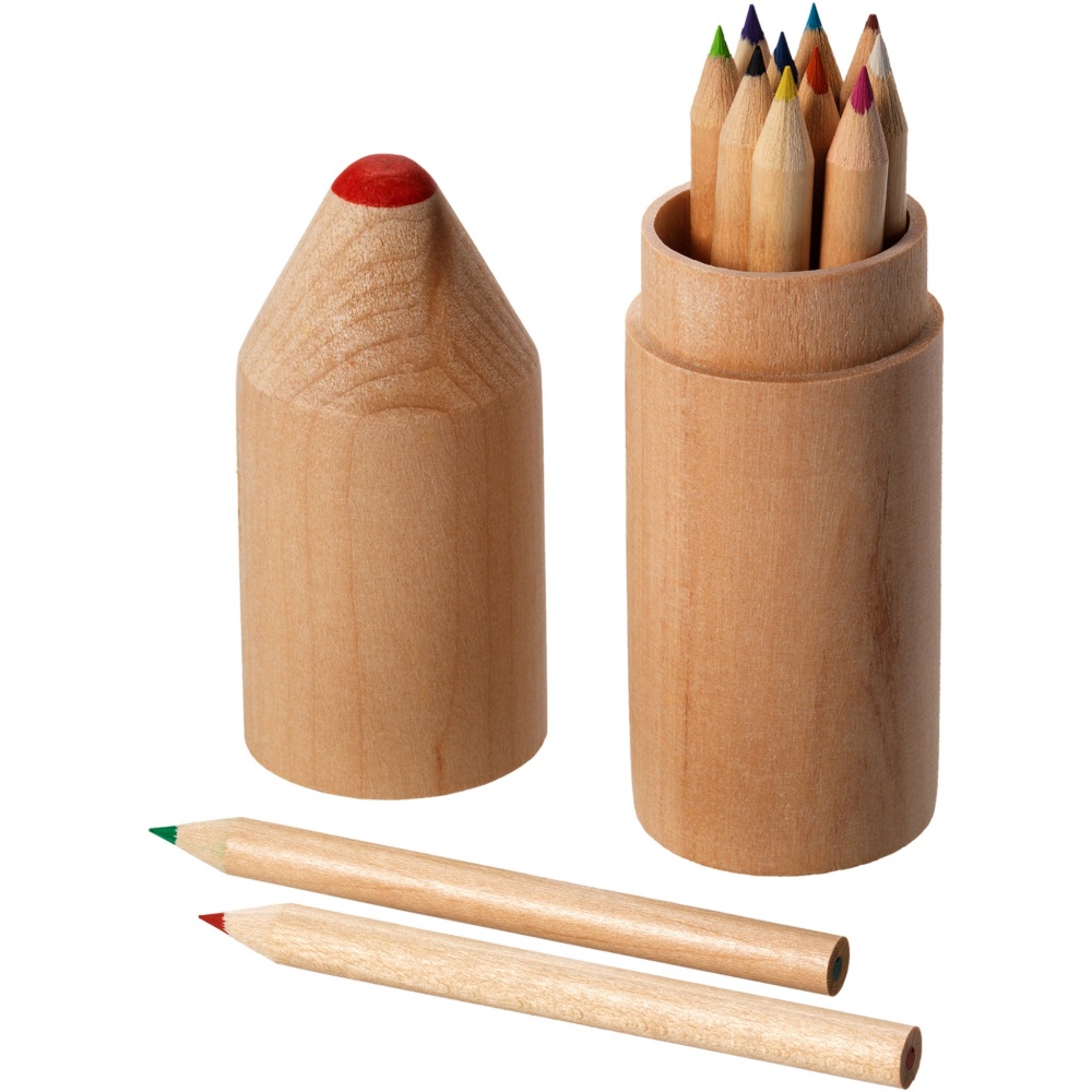 Logo trade promotional merchandise photo of: Bossy 12-piece coloured pencil set