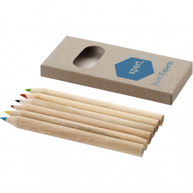 Logo trade promotional products picture of: Ayola 6-piece coloured pencil set