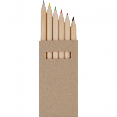 Logo trade advertising products picture of: Ayola 6-piece coloured pencil set