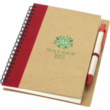 Logo trade promotional merchandise image of: Priestly recycled notebook with pen