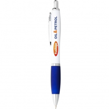 Logotrade corporate gifts photo of: Nash ballpoint pen with white barrel and coloured grip