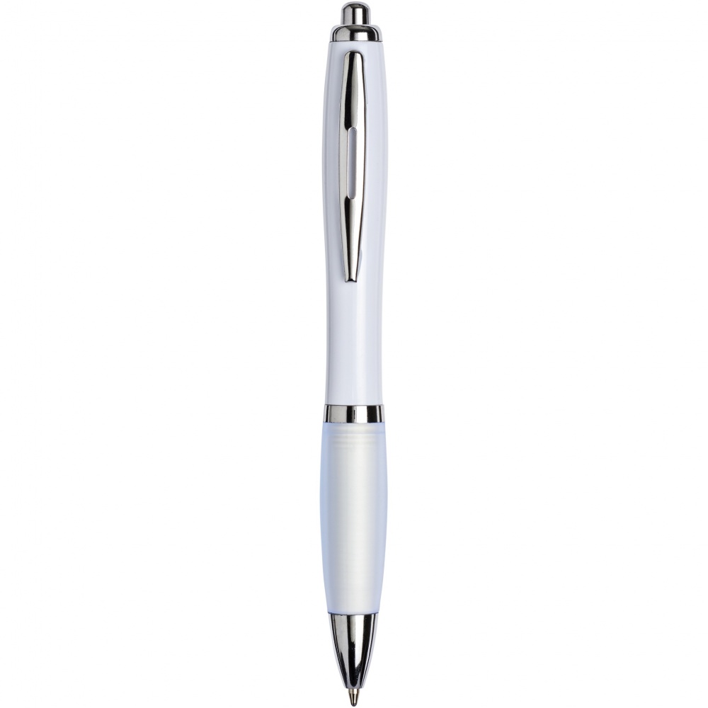 Logo trade promotional giveaway photo of: Nash ballpoint pen with coloured barrel and grip