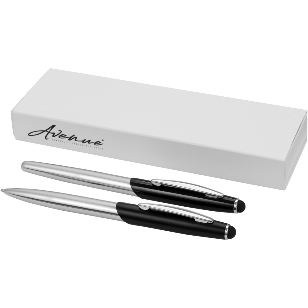 Logotrade advertising product image of: Geneva stylus ballpoint pen and rollerball pen set