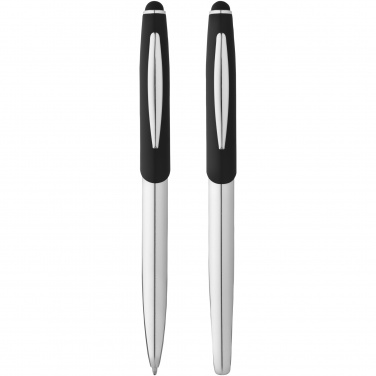 Logo trade advertising products picture of: Geneva stylus ballpoint pen and rollerball pen set