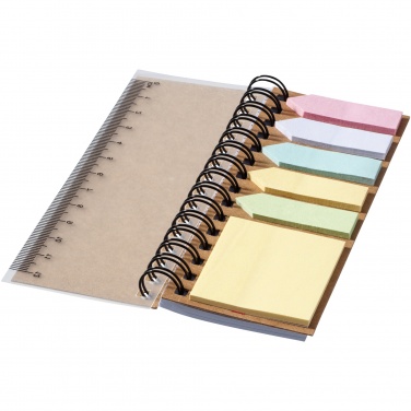 Logo trade advertising products picture of: Spinner spiral notebook with coloured sticky notes