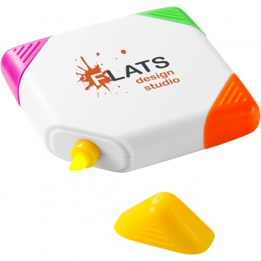 Logo trade promotional product photo of: Trafalgar square-shaped 4-colour highlighter