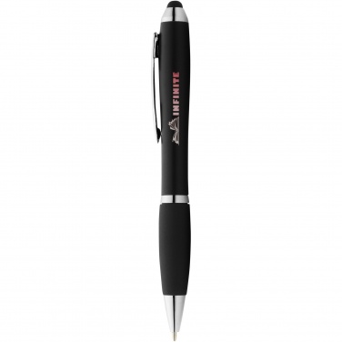 Logotrade promotional product image of: Nash coloured stylus ballpoint pen with black grip
