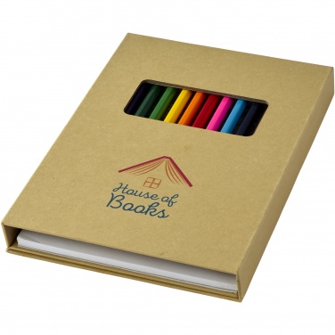 Logo trade promotional items picture of: Pablo colouring set with drawing paper