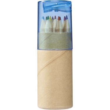Logotrade promotional item image of: Hef 12-piece coloured pencil set with sharpener