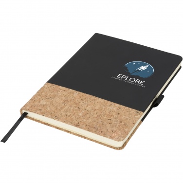 Logo trade corporate gifts image of: Evora A5 cork thermo PU notebook
