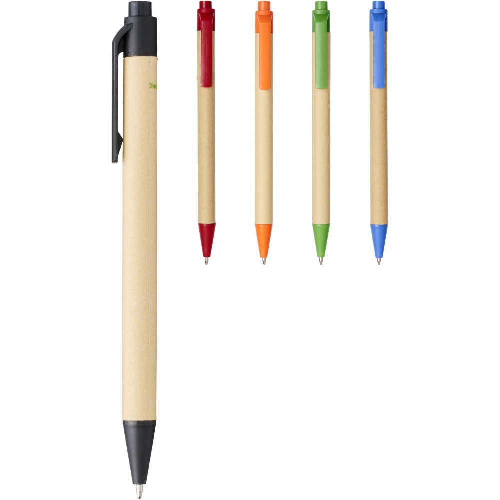 Logotrade promotional merchandise photo of: Berk recycled carton and corn plastic ballpoint pen
