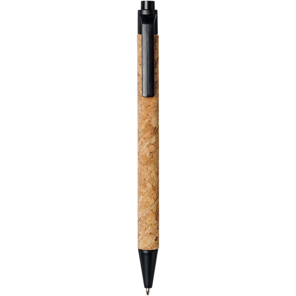 Logo trade promotional items image of: Midar cork and wheat straw ballpoint pen