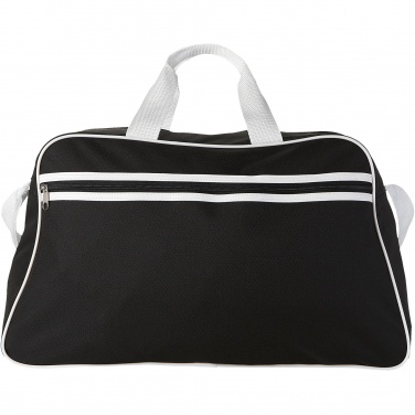 Logo trade promotional items image of: San Jose 2-stripe sports duffel bag 30L