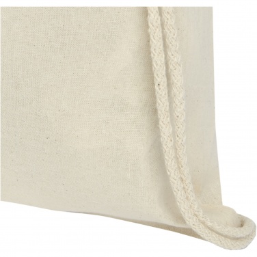Logo trade promotional merchandise image of: Oregon 100 g/m² cotton drawstring bag 5L