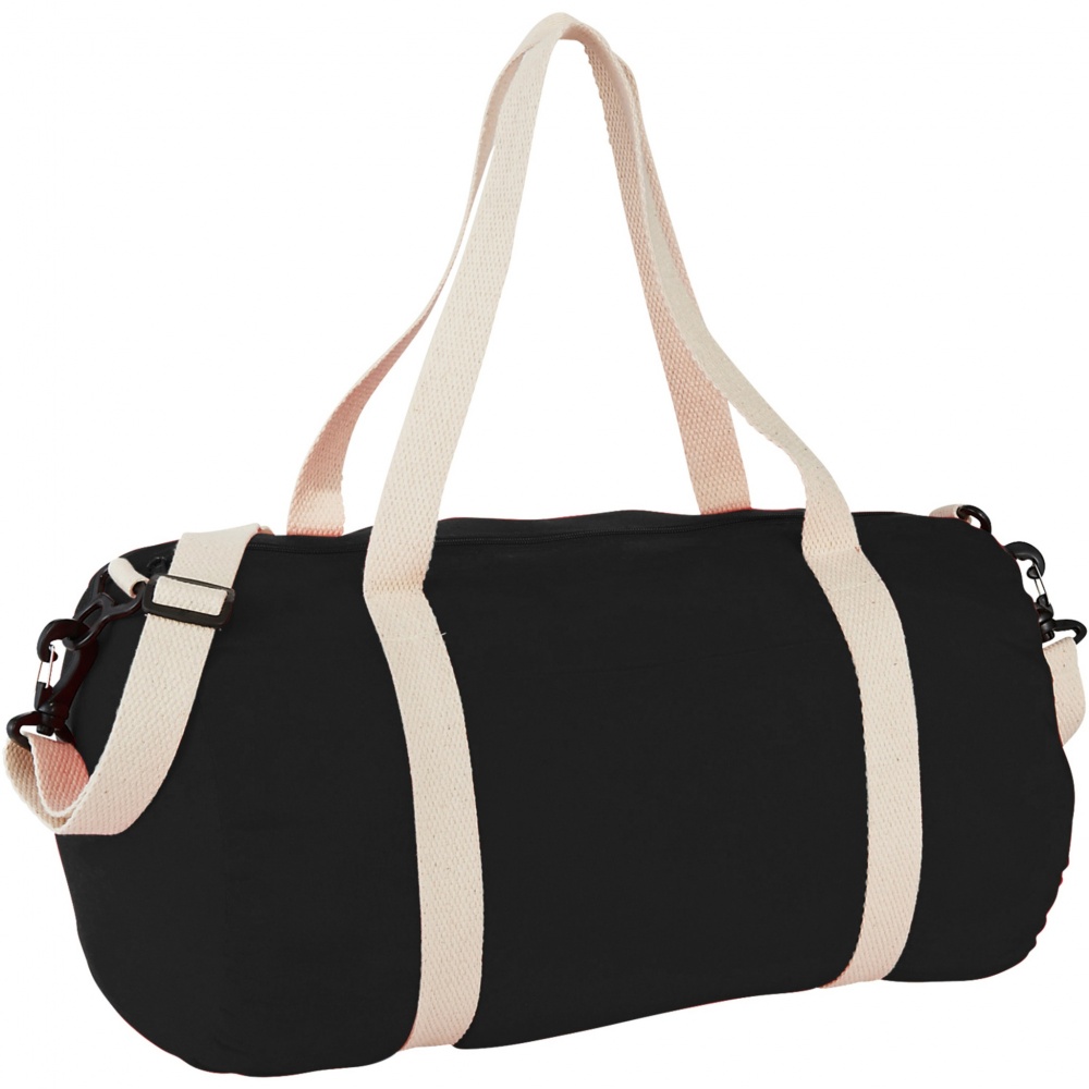 Logo trade promotional giveaway photo of: Cochichuate cotton barrel duffel bag 25L