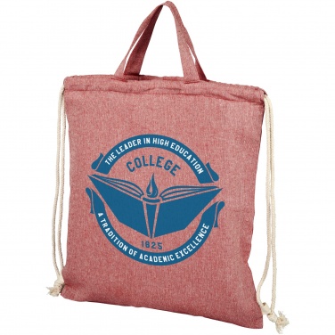 Logo trade promotional giveaway photo of: Pheebs 150 g/m² recycled drawstring bag 6L