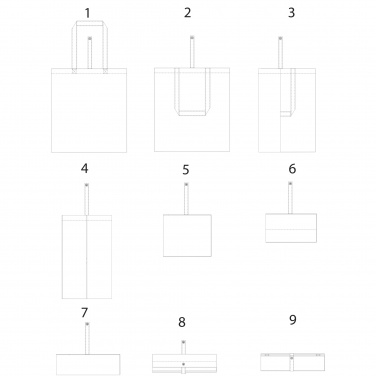 Logo trade corporate gifts picture of: Nevada 100 g/m² cotton foldable tote bag 7L