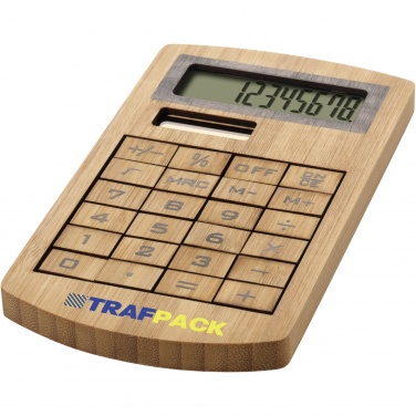 Logo trade promotional gifts image of: Eugene calculator made of bamboo