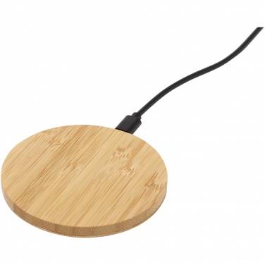 Logo trade advertising products image of: Essence 5W bamboo wireless charging pad