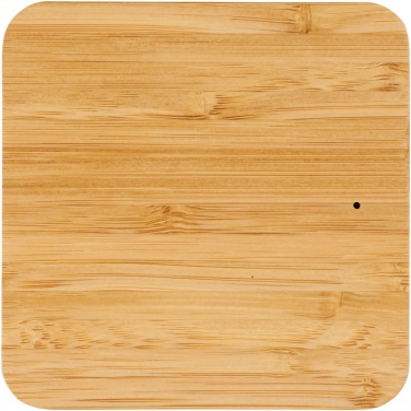 Logotrade advertising products photo of: Leaf 5W bamboo and fabric wireless charging pad