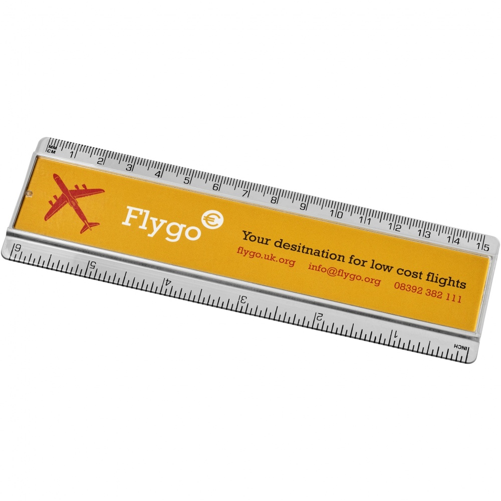 Logo trade promotional product photo of: Ellison 15 cm plastic insert ruler