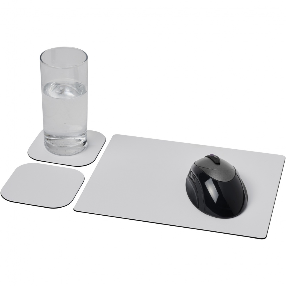 Logo trade promotional giveaways picture of: Brite-Mat® mouse mat and coaster set combo 3