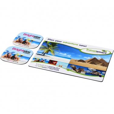 Logotrade promotional item image of: Brite-Mat® mouse mat and coaster set combo 3