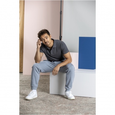 Logo trade promotional giveaway photo of: Graphite short sleeve men’s organic polo