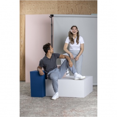 Logo trade promotional products image of: Graphite short sleeve men’s organic polo