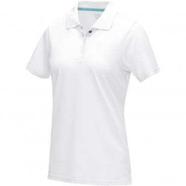 Logo trade business gifts image of: Graphite short sleeve women’s organic polo