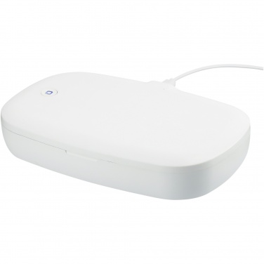 Logo trade promotional giveaway photo of: Capsule UV smartphone sanitizer with 5W wireless charging pad