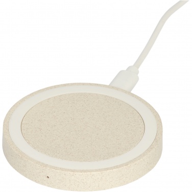 Logo trade promotional items picture of: Naka 5W wheat straw wireless charging pad