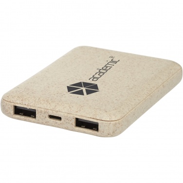 Logo trade promotional giveaway photo of: Asama 5000 mAh wheat straw power bank