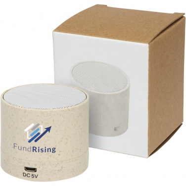 Logotrade promotional product picture of: Kikai wheat straw Bluetooth® speaker
