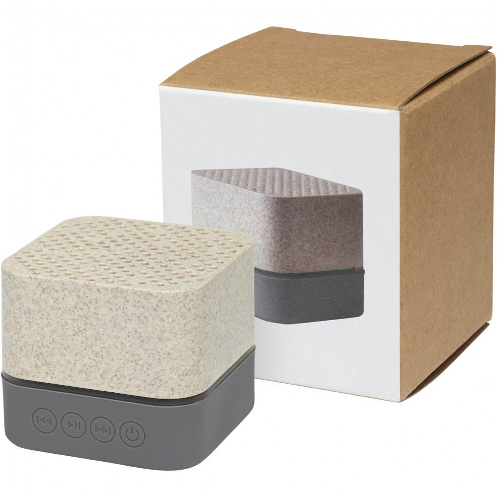 Logo trade promotional merchandise photo of: Aira wheat straw Bluetooth® speaker
