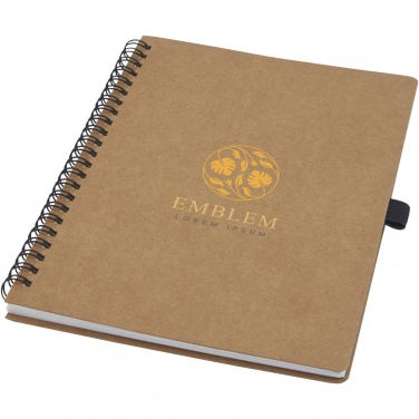 Logotrade business gifts photo of: Cobble A5 wire-o recycled cardboard notebook with stone paper