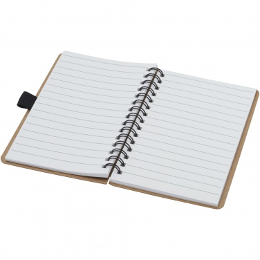 Logo trade corporate gifts picture of: Cobble A6 wire-o recycled cardboard notebook with stone paper