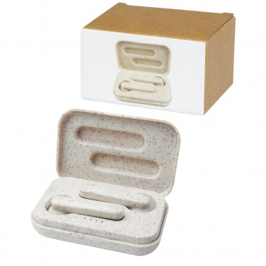 Logo trade promotional products picture of: Nantai wheat straw True Wireless earbuds